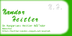 nandor heitler business card